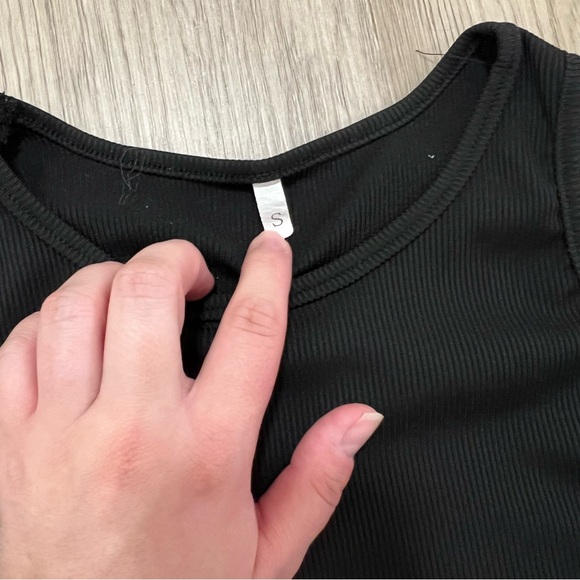 SHEIN Smocked & Ribbed Cropped Tank Set Purple and Black Size Small - Picture 6 of 8